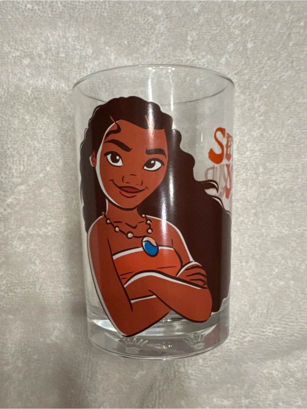 Disney Moana Glass with Orange Outfit and Brown Hair